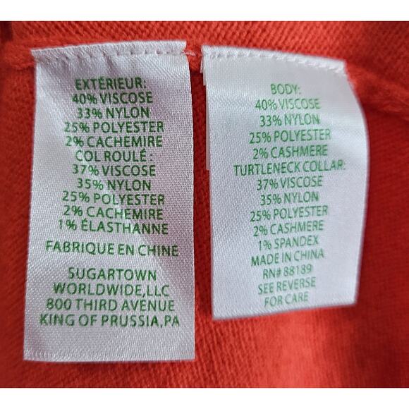 LILLY PULITZER Women's S Christin Sweater Picante Coral Hint of Cashmere 32" - Picture 7 of 7